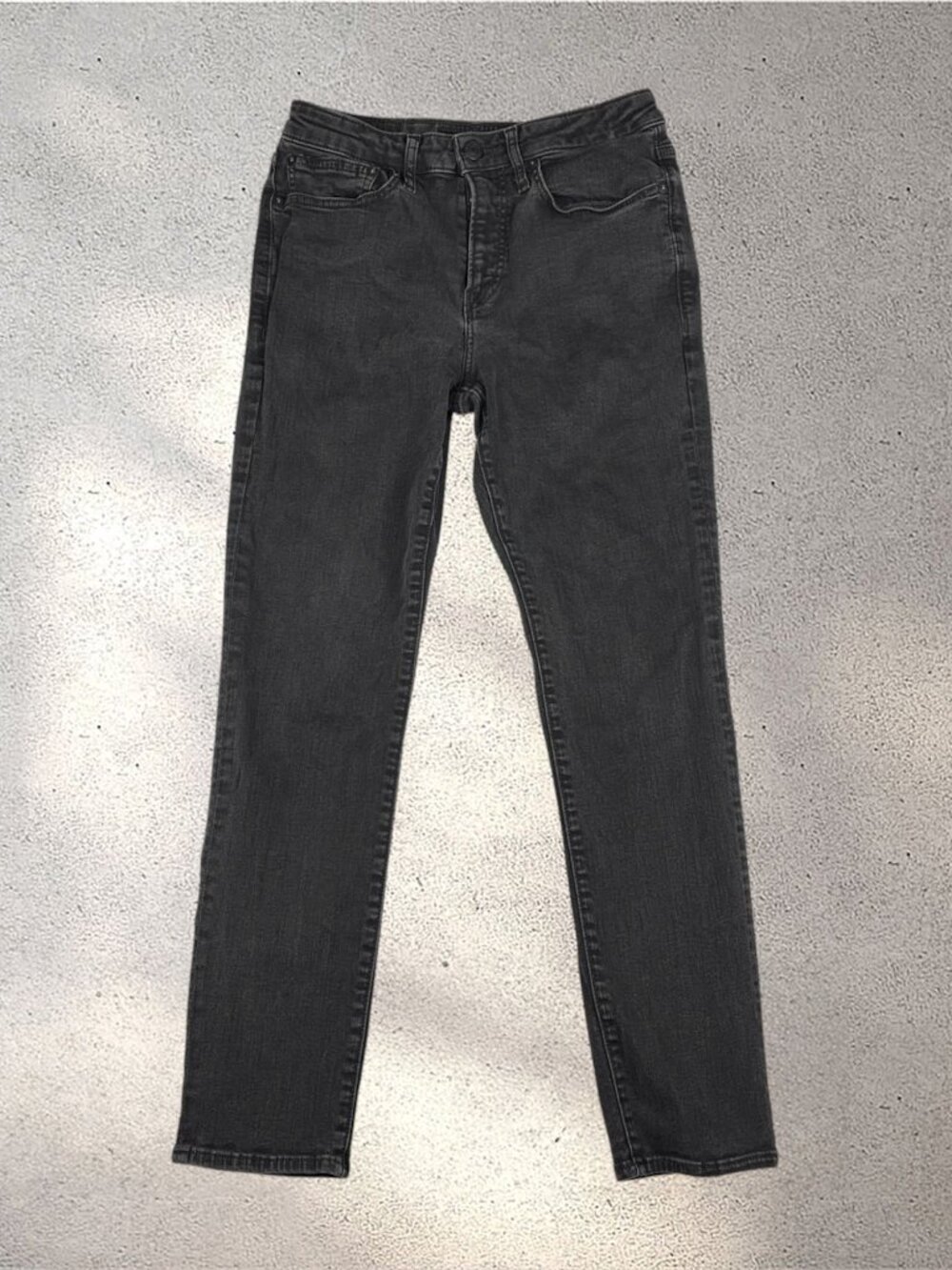 Express Hyper Stretch Slim Jeans Mens 30x30 Black Gray Wash Denim Streetwear EUC